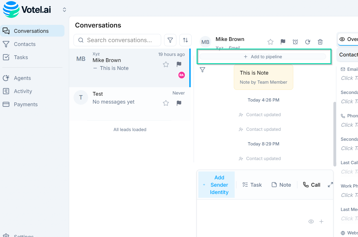 Pipeline Selector Bar
